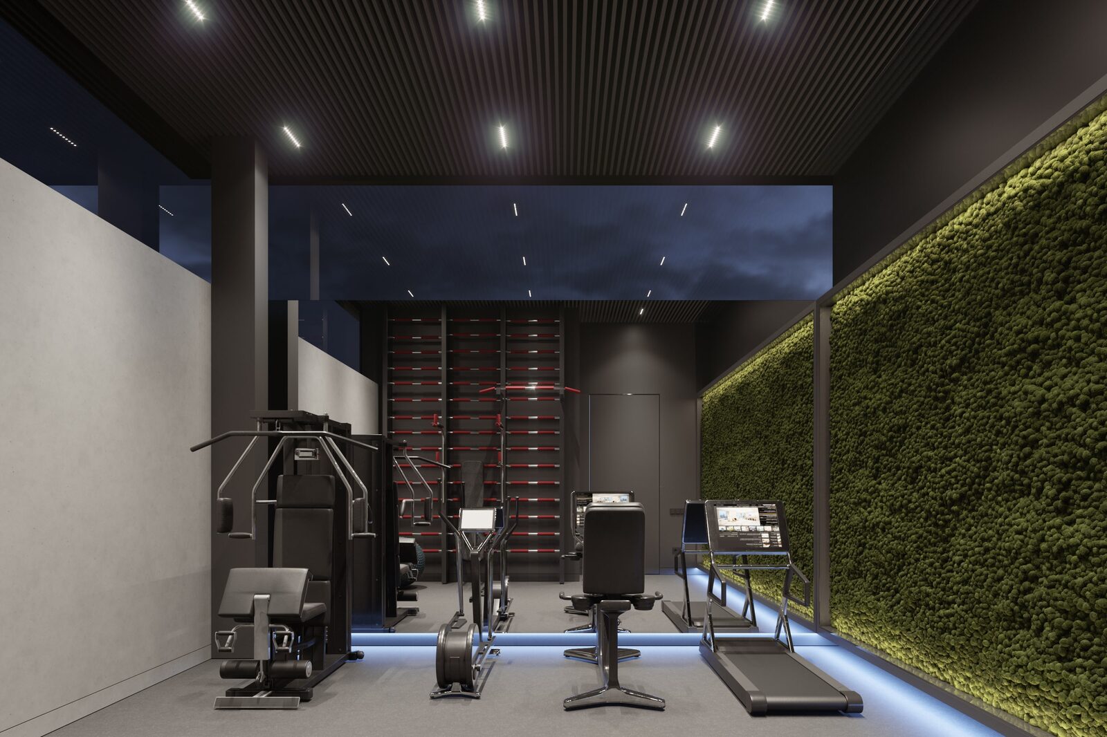 Copper Hall gym living wall