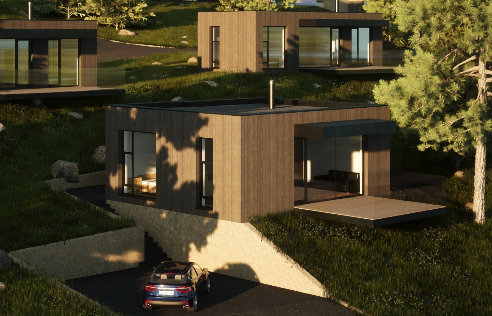 Проєкт гостьового будинку: Обійми тиші: «Minimalism House» з однією спальнею в Карпатах