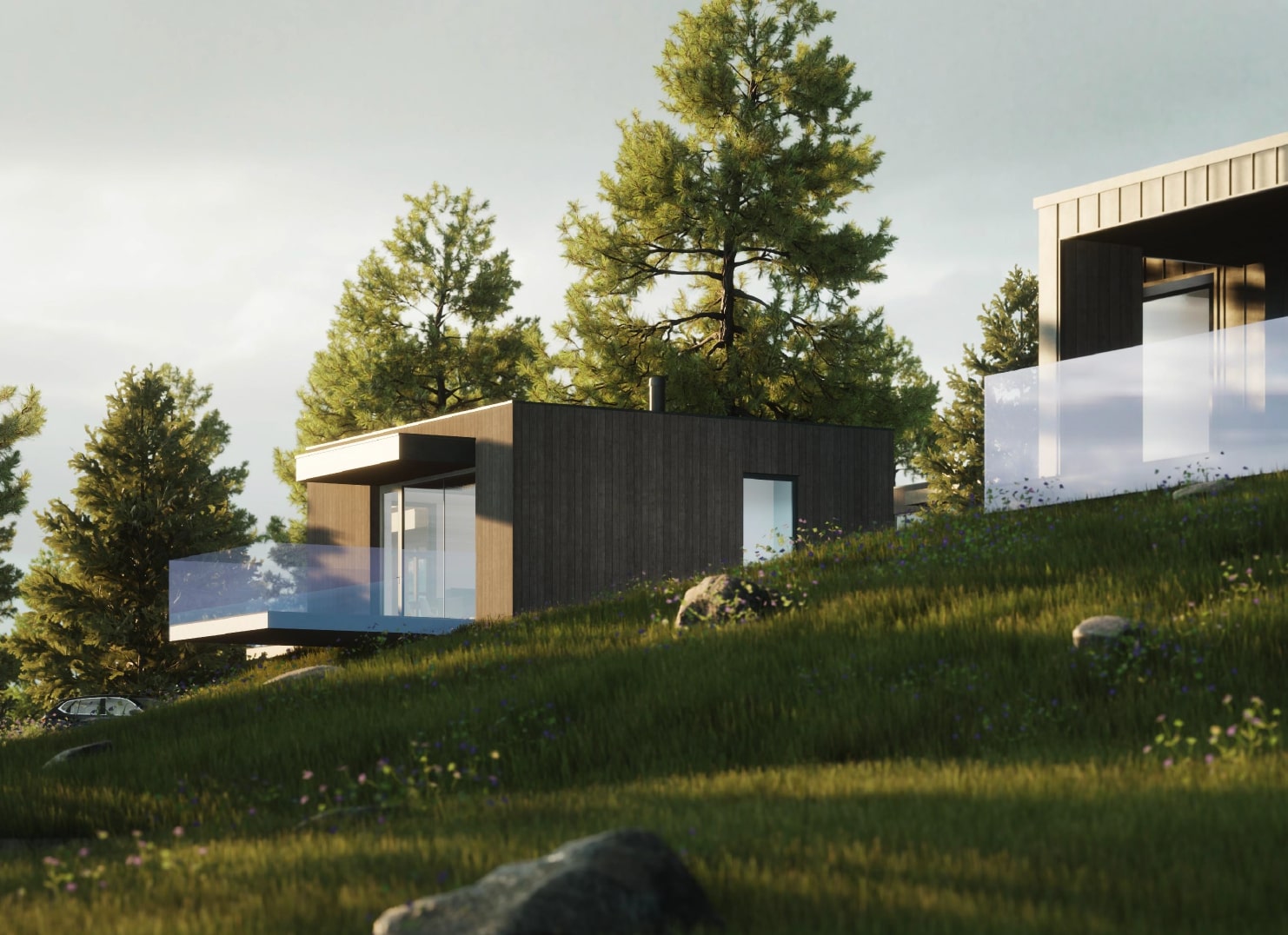 Проєкт гостьового будинку: Обійми тиші: «Minimalism House» з однією спальнею в Карпатах