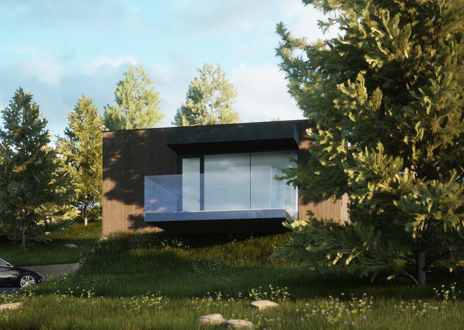 Проєкт гостьового будинку: Обійми тиші: «Minimalism House» з однією спальнею в Карпатах