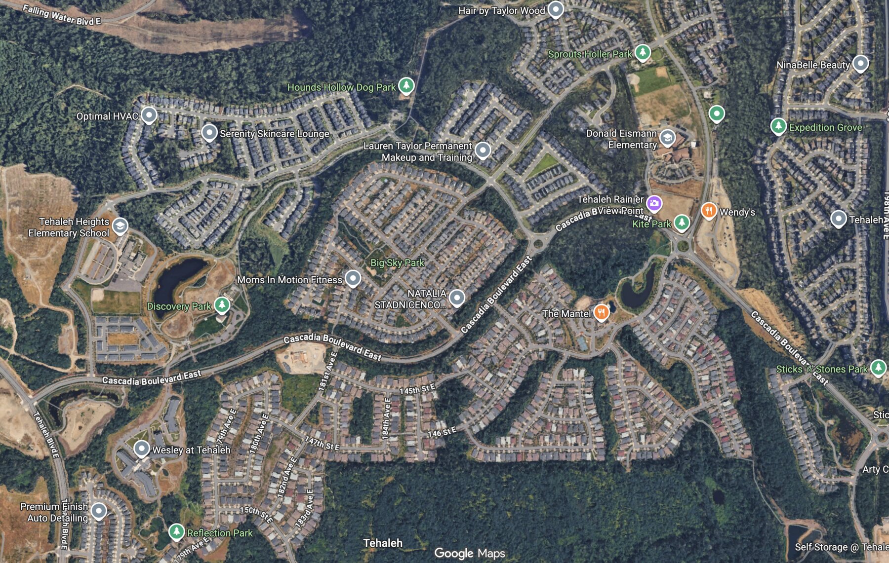 Map of the Tehaleh community, Washington