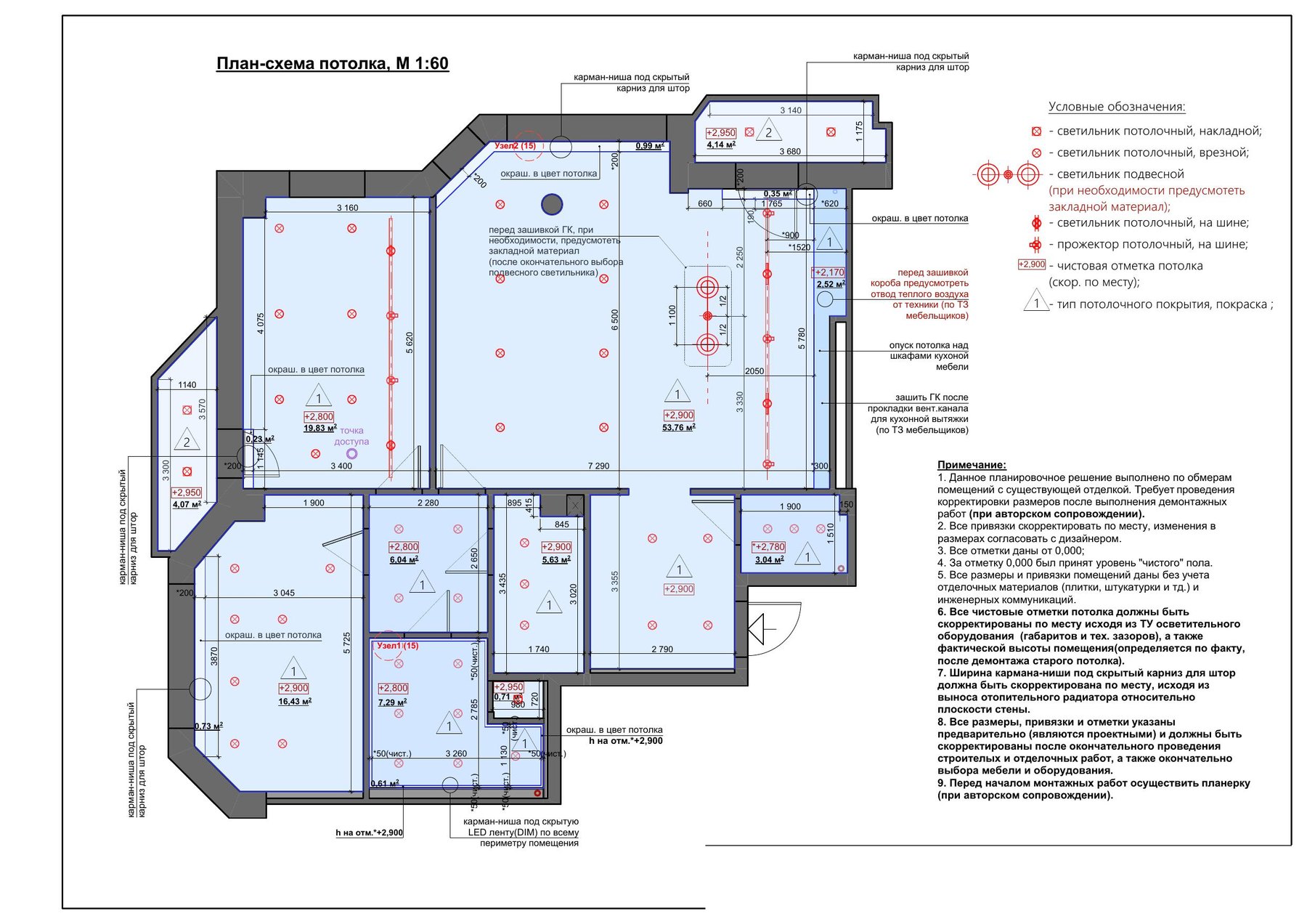 Reflected ceiling plan