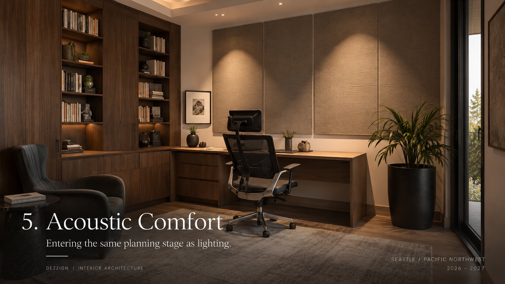 Acoustic comfort interior design