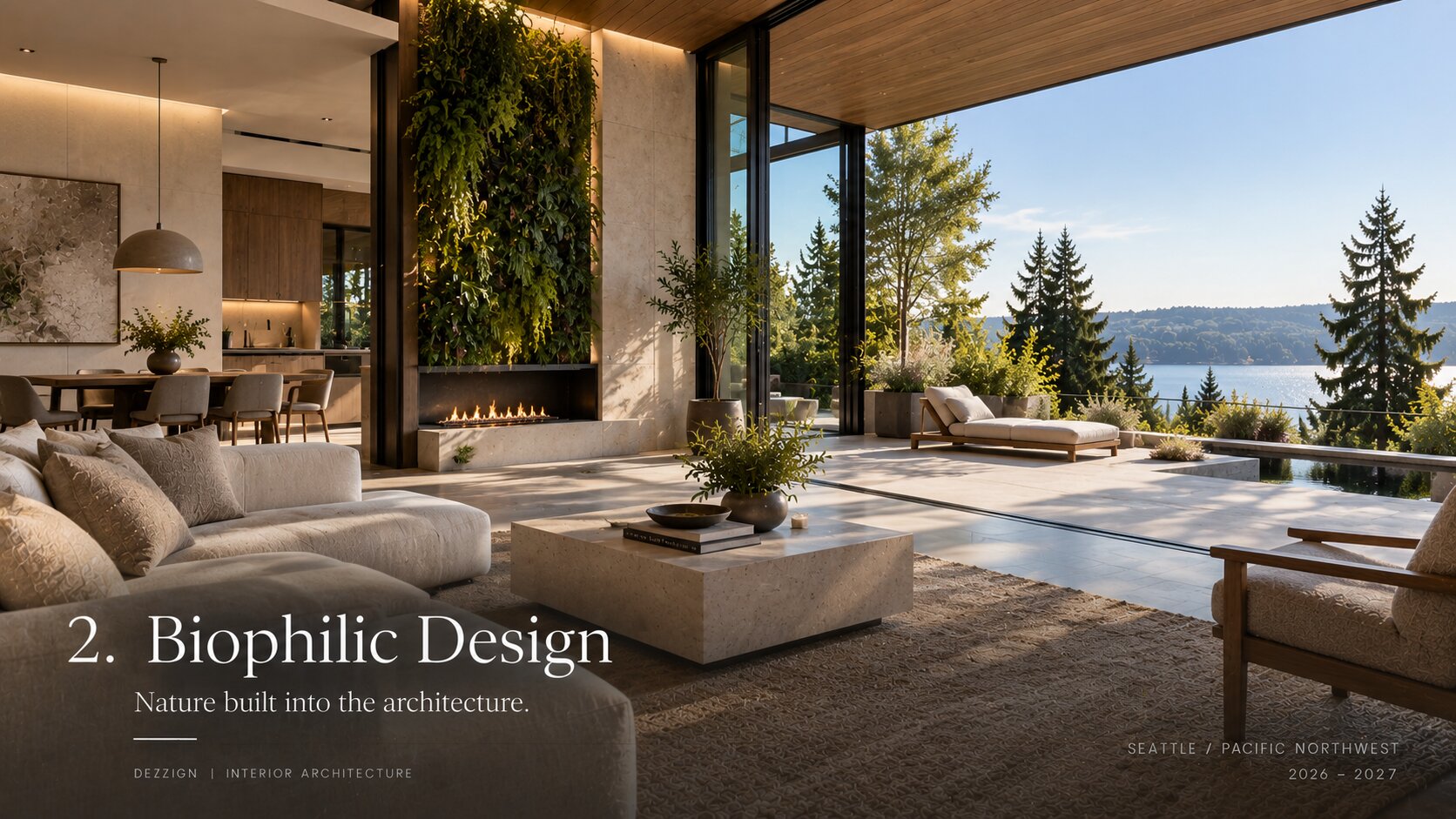 Biophilic design large-format glass