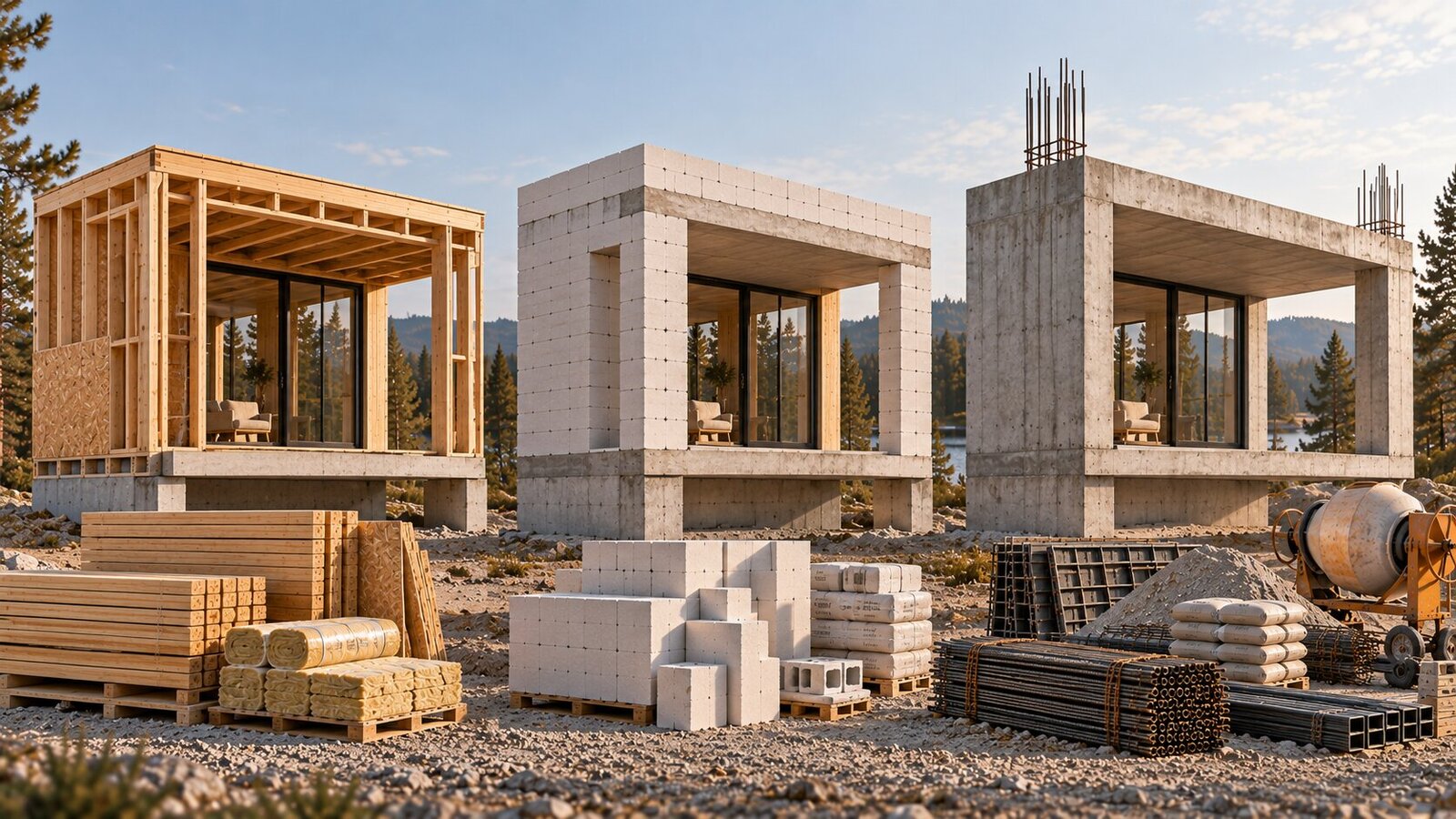 Comparison of three structural technologies